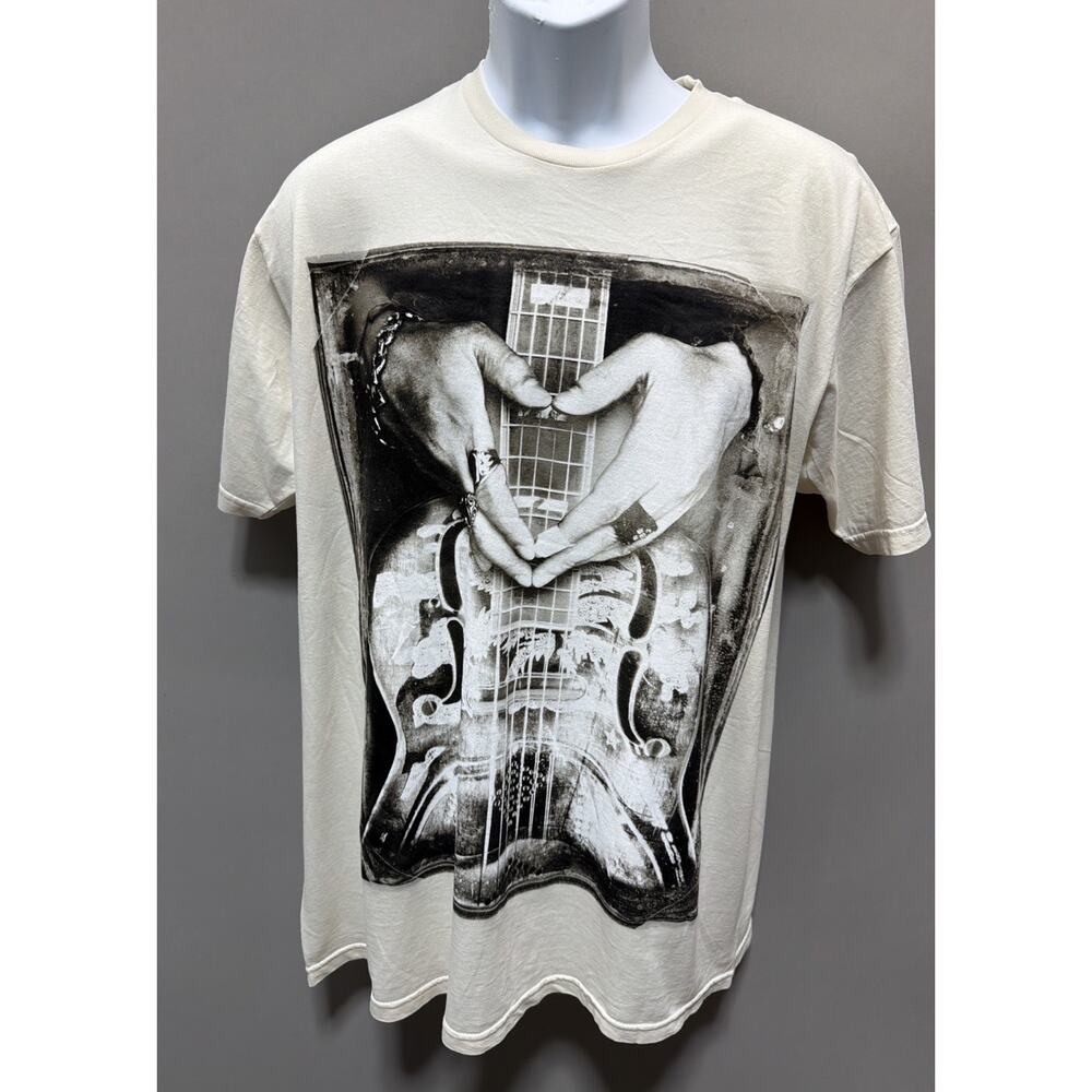 House Of Blues Mens T Shirt Memphis (XL) Biege Cotton Short Sleeve Double Sided